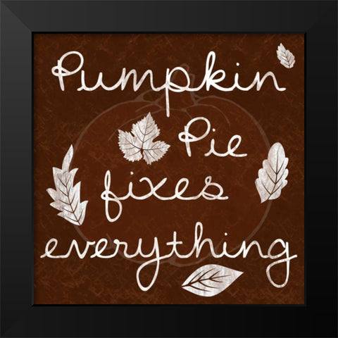 Pumpkin Black Modern Wood Framed Art Print by Gibbons, Lauren