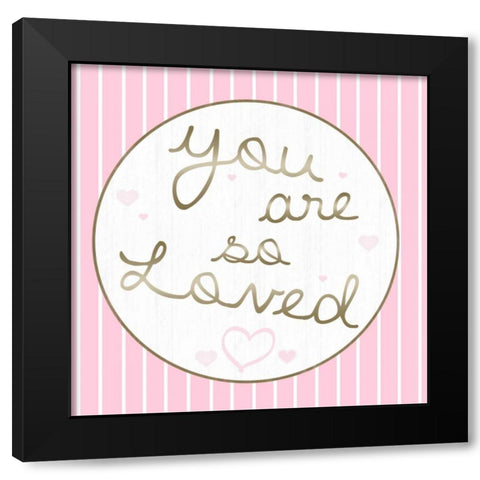 Loved Black Modern Wood Framed Art Print by Gibbons, Lauren