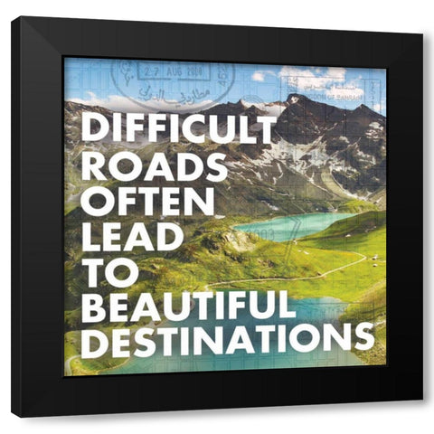 Beautiful Destinations Black Modern Wood Framed Art Print by Gibbons, Lauren