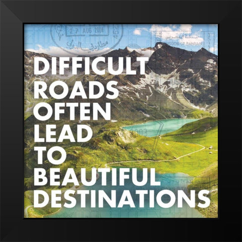 Beautiful Destinations Black Modern Wood Framed Art Print by Gibbons, Lauren