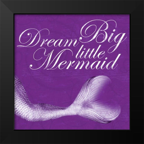 Mermaid Black Modern Wood Framed Art Print by Gibbons, Lauren