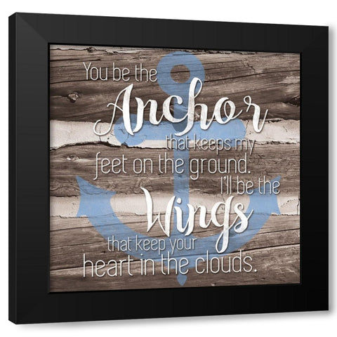 Anchor Black Modern Wood Framed Art Print by Gibbons, Lauren