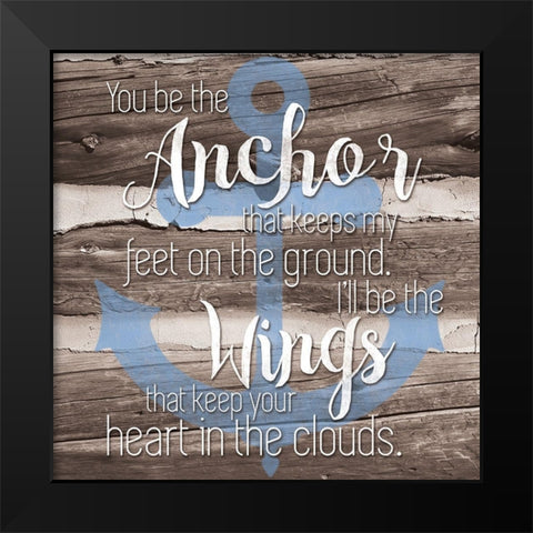 Anchor Black Modern Wood Framed Art Print by Gibbons, Lauren