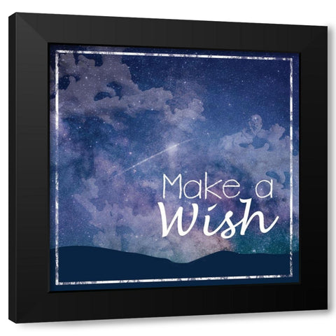 Make A Wish Black Modern Wood Framed Art Print by Gibbons, Lauren