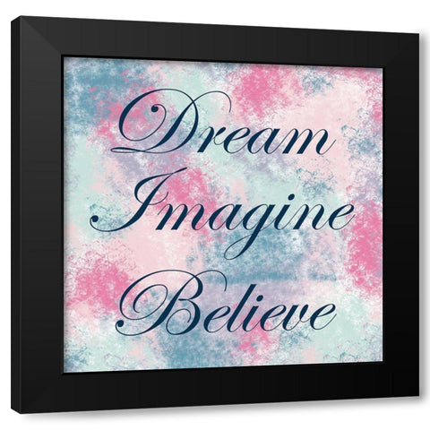 Dream Imagine Black Modern Wood Framed Art Print by Gibbons, Lauren
