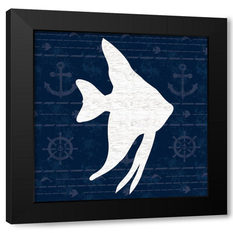 Fish 2 Black Modern Wood Framed Art Print by Gibbons, Lauren