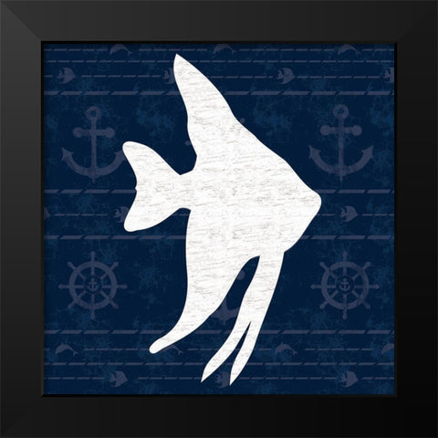 Fish 2 Black Modern Wood Framed Art Print by Gibbons, Lauren