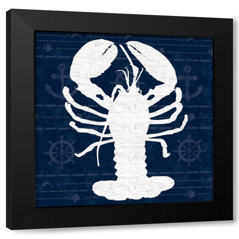 Lobster 2 Black Modern Wood Framed Art Print by Gibbons, Lauren