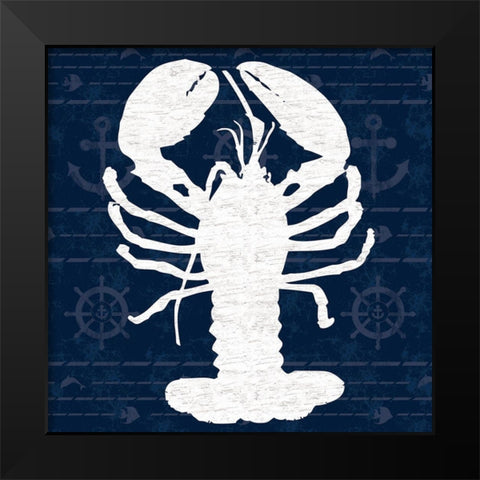 Lobster 2 Black Modern Wood Framed Art Print by Gibbons, Lauren