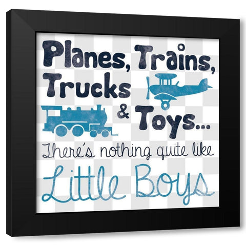 Little Boys Black Modern Wood Framed Art Print by Gibbons, Lauren