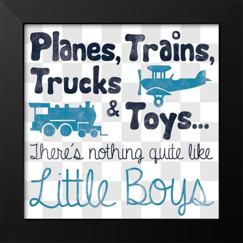 Little Boys Black Modern Wood Framed Art Print by Gibbons, Lauren