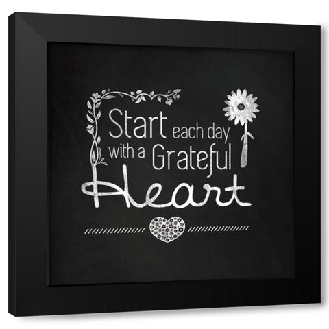 Heart Black Modern Wood Framed Art Print by Gibbons, Lauren