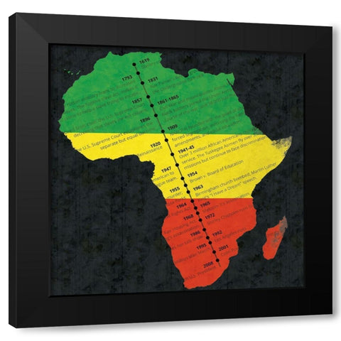 History Black Modern Wood Framed Art Print with Double Matting by Gibbons, Lauren