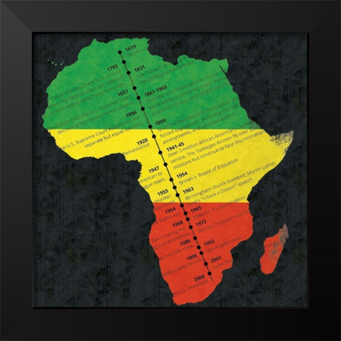 History Black Modern Wood Framed Art Print by Gibbons, Lauren