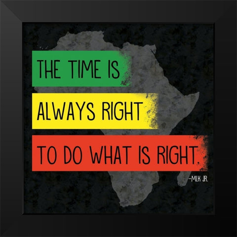 Quote 1 MLK Black Modern Wood Framed Art Print by Gibbons, Lauren