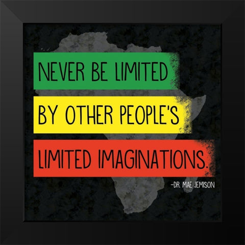 Quote 3 Mae Black Modern Wood Framed Art Print by Gibbons, Lauren