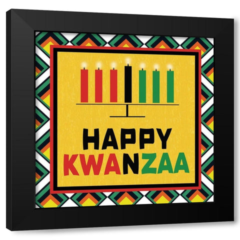 Kwanzaa Black Modern Wood Framed Art Print by Gibbons, Lauren