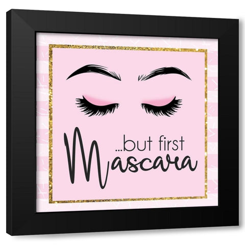 Glamour Mascara Black Modern Wood Framed Art Print with Double Matting by Gibbons, Lauren