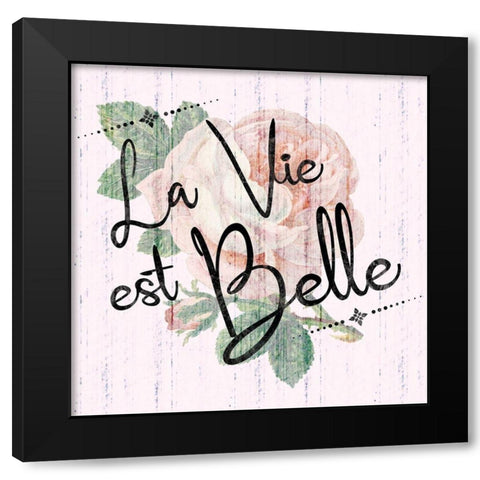 Paris Belle Black Modern Wood Framed Art Print with Double Matting by Gibbons, Lauren