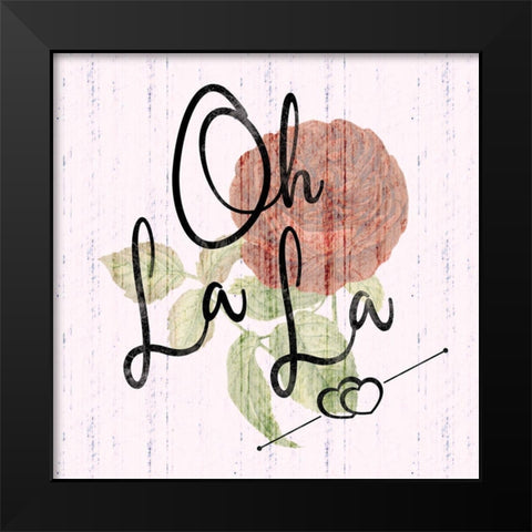 Paris La La Black Modern Wood Framed Art Print by Gibbons, Lauren