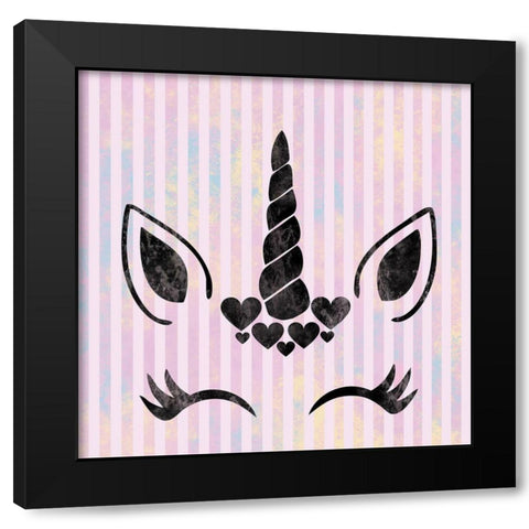 Unicorn 3 Black Modern Wood Framed Art Print by Gibbons, Lauren