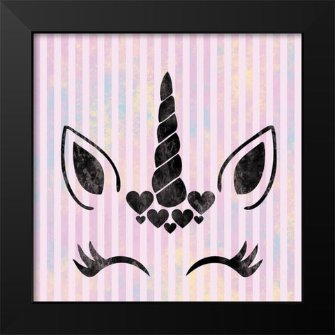 Unicorn 3 Black Modern Wood Framed Art Print by Gibbons, Lauren