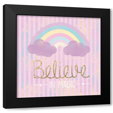 Magical Belief Black Modern Wood Framed Art Print by Gibbons, Lauren