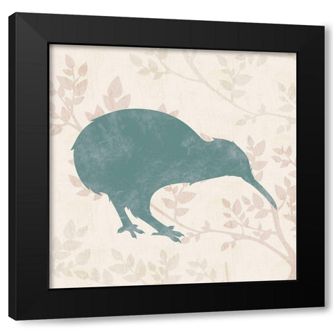 Kiwi Bird 2 Black Modern Wood Framed Art Print with Double Matting by Gibbons, Lauren