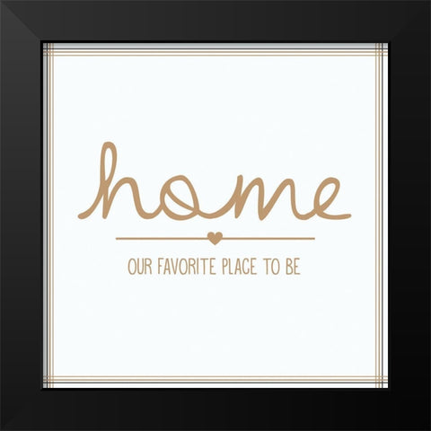 Home Black Modern Wood Framed Art Print by Gibbons, Lauren