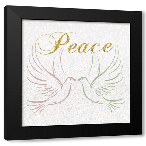 Peaceful Doves Black Modern Wood Framed Art Print with Double Matting by Gibbons, Lauren