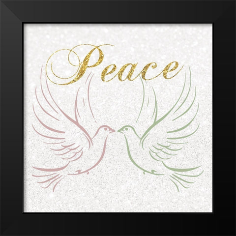 Peaceful Doves Black Modern Wood Framed Art Print by Gibbons, Lauren