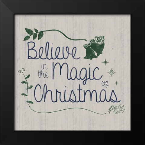 Christmas Magic Black Modern Wood Framed Art Print by Gibbons, Lauren