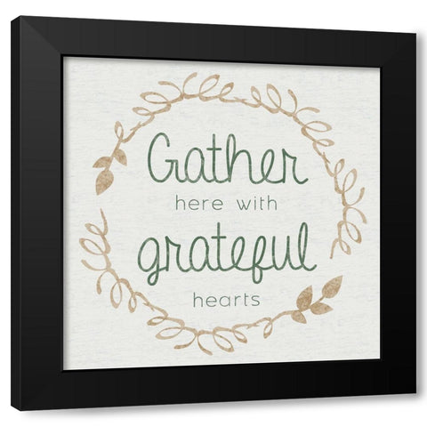 Grateful Black Modern Wood Framed Art Print with Double Matting by Gibbons, Lauren