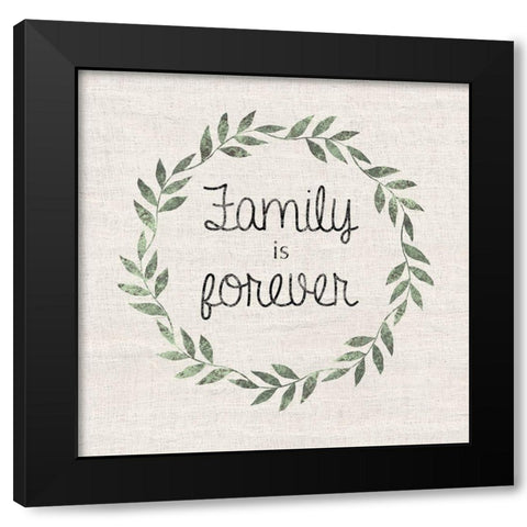 Forever Family Black Modern Wood Framed Art Print with Double Matting by Gibbons, Lauren
