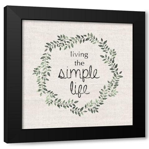 Simple Life Living Black Modern Wood Framed Art Print by Gibbons, Lauren