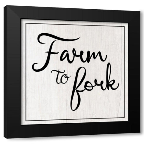 Farm to Fork Black Modern Wood Framed Art Print by Gibbons, Lauren