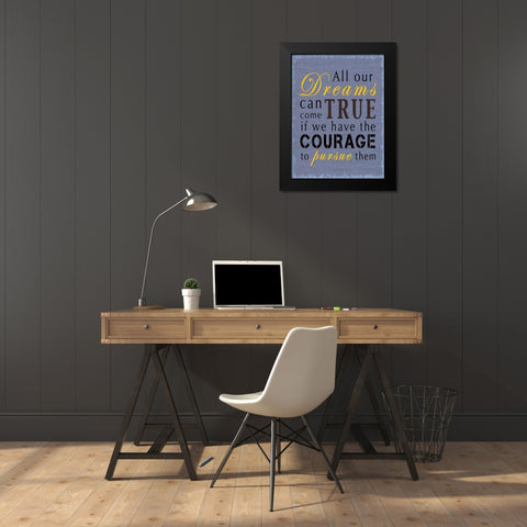 Dreams Black Modern Wood Framed Art Print by Gibbons, Lauren
