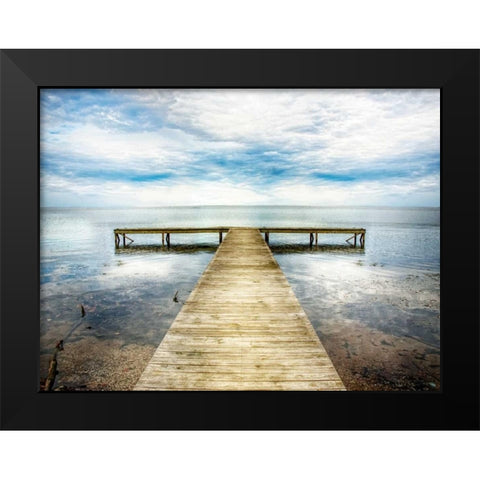 Down the Pier 2 Black Modern Wood Framed Art Print by Head, Danny