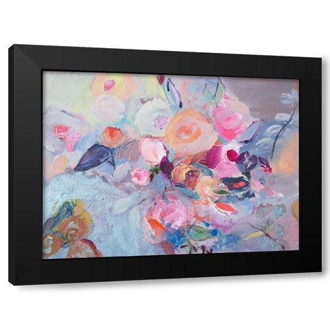 Reminiscence Black Modern Wood Framed Art Print by Daisy D