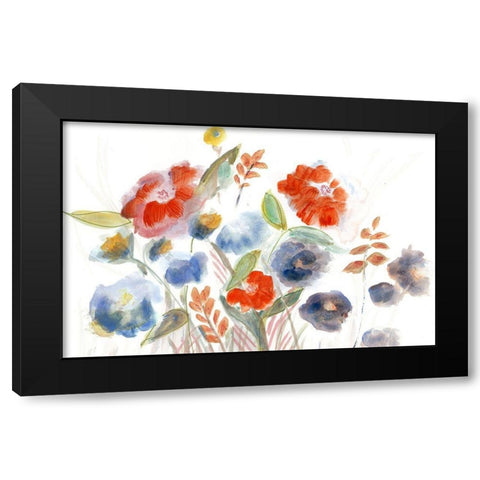 Walking With You Black Modern Wood Framed Art Print with Double Matting by Daisy D