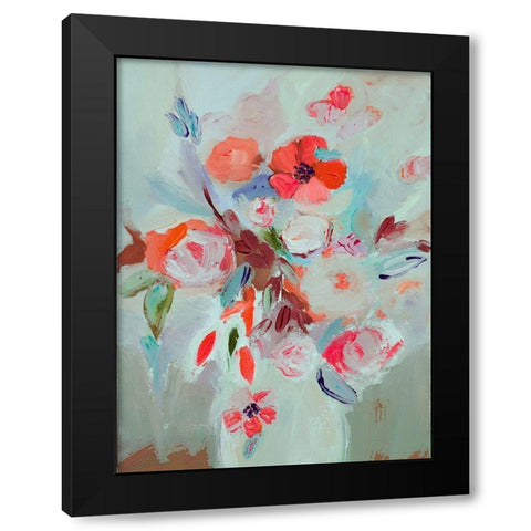 Vase Of Color Black Modern Wood Framed Art Print with Double Matting by Daisy D