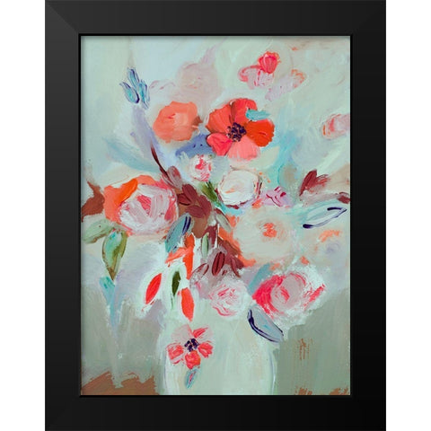 Vase Of Color Black Modern Wood Framed Art Print by Daisy D