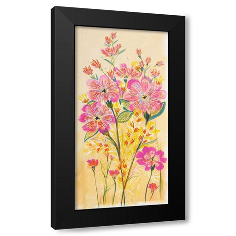 Sunshine Sprinkle Black Modern Wood Framed Art Print with Double Matting by Daisy D