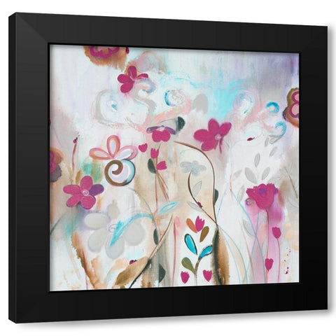Ethereal Edge Muted Black Modern Wood Framed Art Print by Daisy D