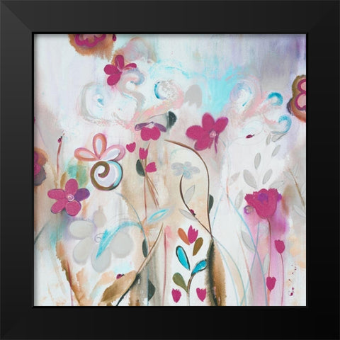 Ethereal Edge Muted Black Modern Wood Framed Art Print by Daisy D