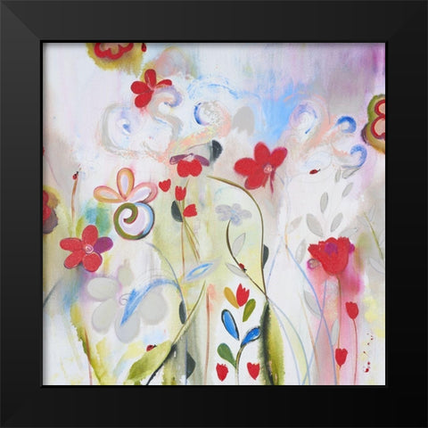 Ethereal Edge Black Modern Wood Framed Art Print by Daisy D