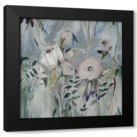 Unfolding Story Muted Black Modern Wood Framed Art Print with Double Matting by Daisy D