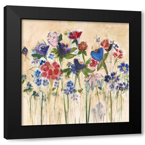 Golden Garden Black Modern Wood Framed Art Print with Double Matting by Daisy D