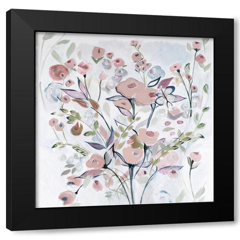 Celebration of Love Muted Black Modern Wood Framed Art Print by Daisy D