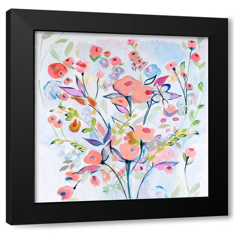 Celebration of Love Black Modern Wood Framed Art Print by Daisy D
